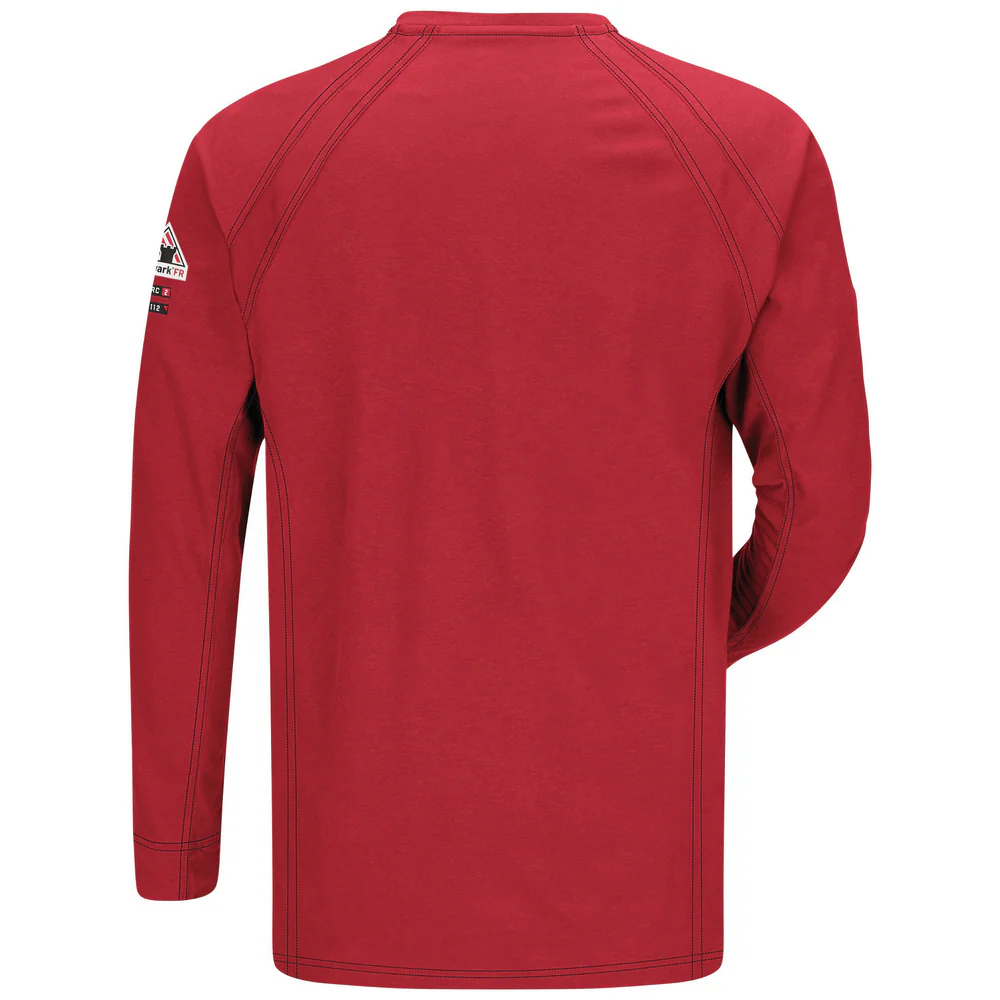 IQ SERIES COMFORT KNIT FR HENLEY - RD-Red | Bulwark QT20 - Image 2