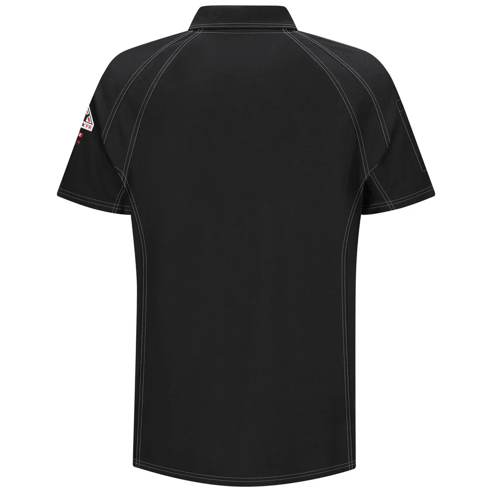 IQ SERIES COMFORT KNIT FR SHORT SLEEVE POLO - BK-Black | Bulwark QT10 - Image 2