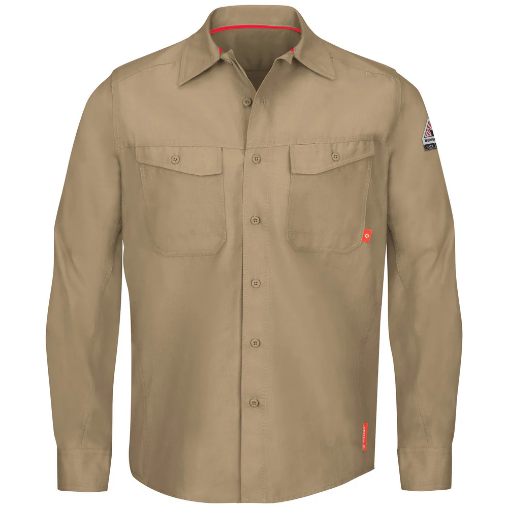 IQ SERIES FR ENDURANCE COLLECTION WORK SHIRT - KH-Khaki | Bulwark QS40