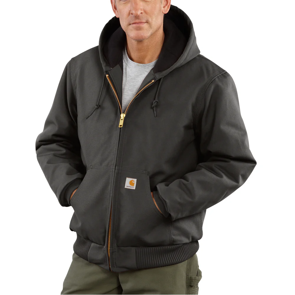 J140 Loose Fit Firm Duck Insulated Flannel-Lined Active Jac - GVL-Gravel | Carhartt 106673