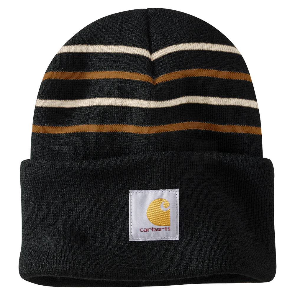 Knit Stripe Beanie - BLK-Black | Carhartt 106338