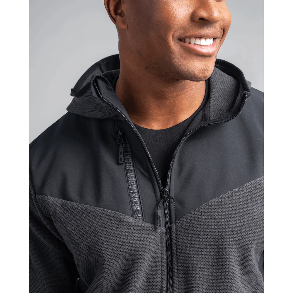 Knitted Fleece Jacket - 4199-Autumn Green/Black | Blaklader 47402536 - Image 6