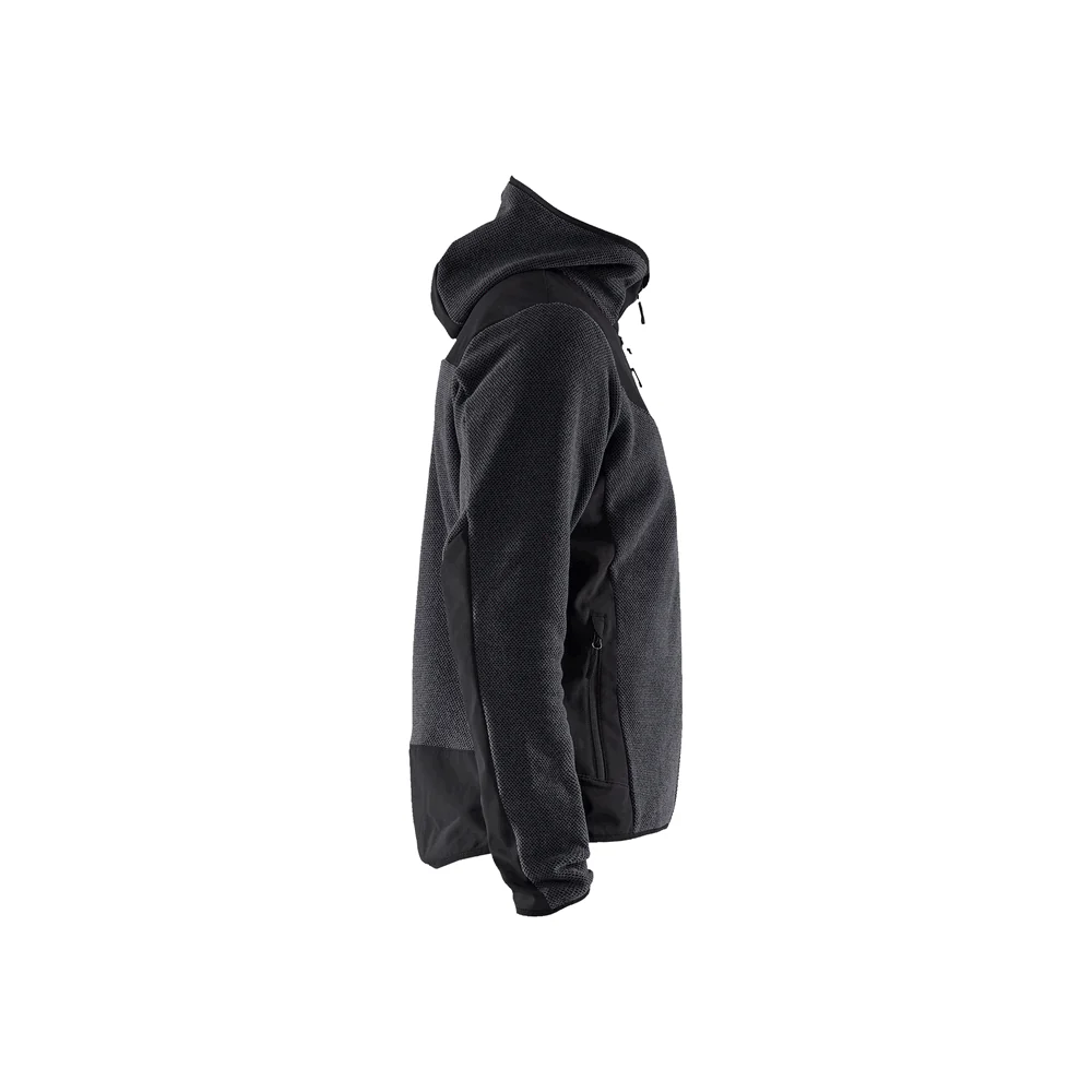 Knitted Fleece Jacket - 9799-Dark Grey/Black | Blaklader 47402536 - Image 3