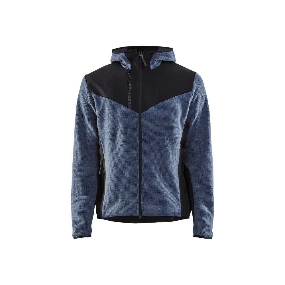 Knitted Fleece Jacket Numb - 8299-Blue/Black | Blaklader 47402536 - Image 2