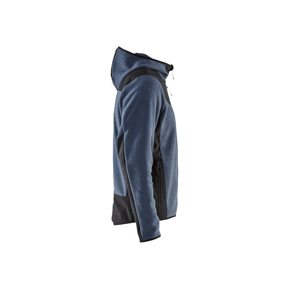 Knitted Fleece Jacket Numb - 8299-Blue/Black | Blaklader 47402536 - Image 3