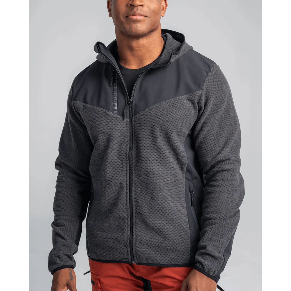 Knitted Fleece Jacket Numb - 8299-Blue/Black | Blaklader 47402536 - Image 5