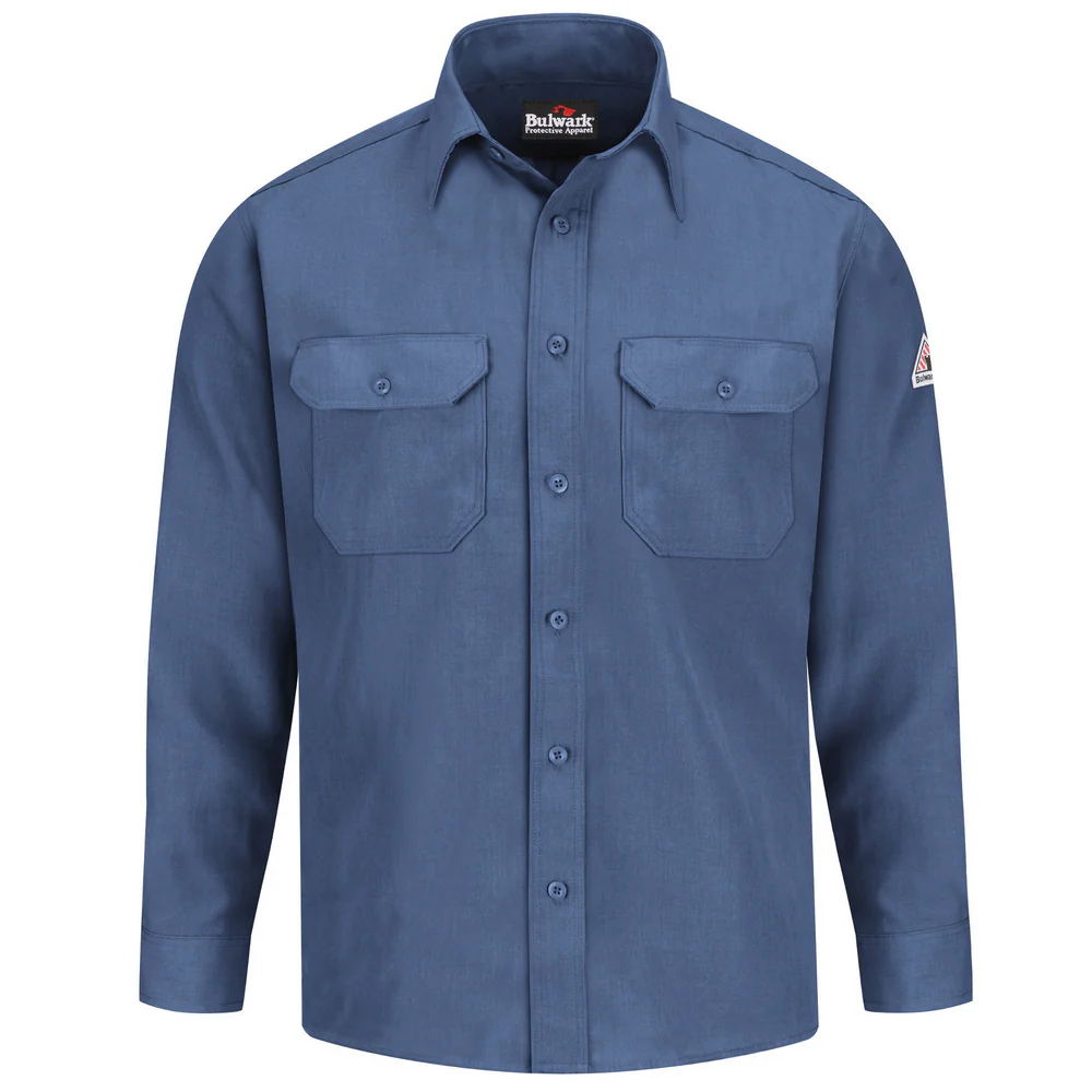 LIGHTWEIGHT FR NOMEX UNIFORM SHIRT - GB-Gulf Blue | Bulwark SND2