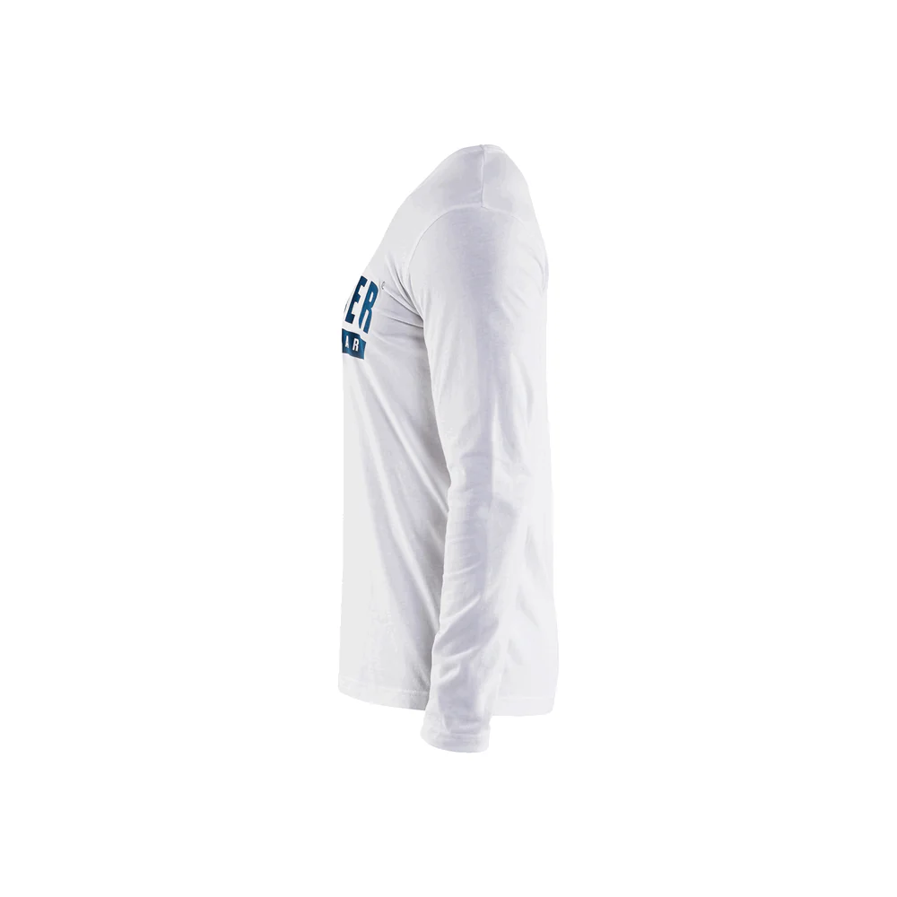 Long Sleeve Branded T-Shirt - 1000-White | Blaklader 35571042 - Image 4