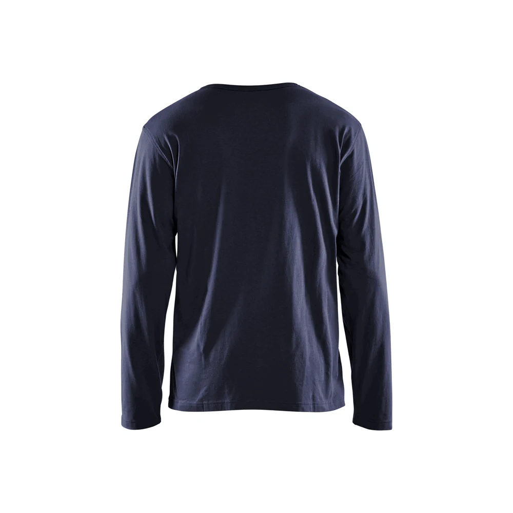 Long Sleeve Branded T-Shirt - 8600-Dark Navy Blue | Blaklader 35571042