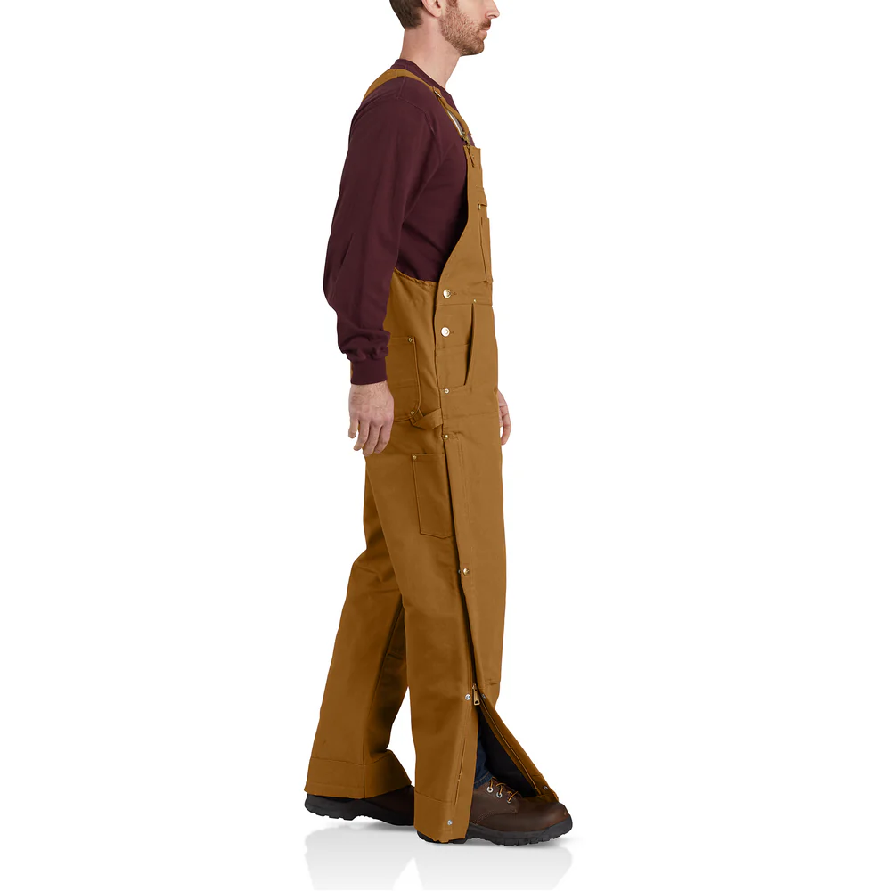Loose Fit Firm Duck Insulated Bib Overall - BRN-Carhartt Brown | Carhartt 106672 - Image 2