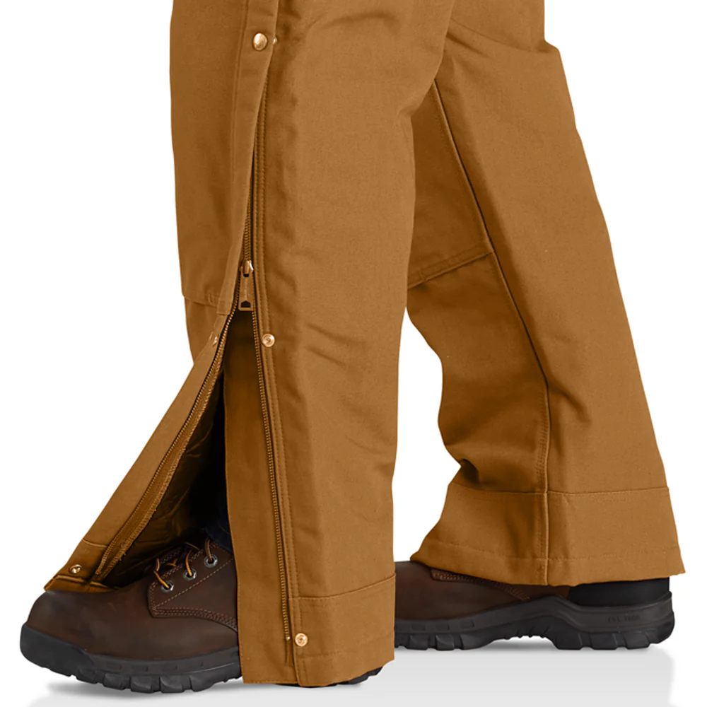 Loose Fit Firm Duck Insulated Bib Overall - BRN-Carhartt Brown | Carhartt 106672 - Image 5