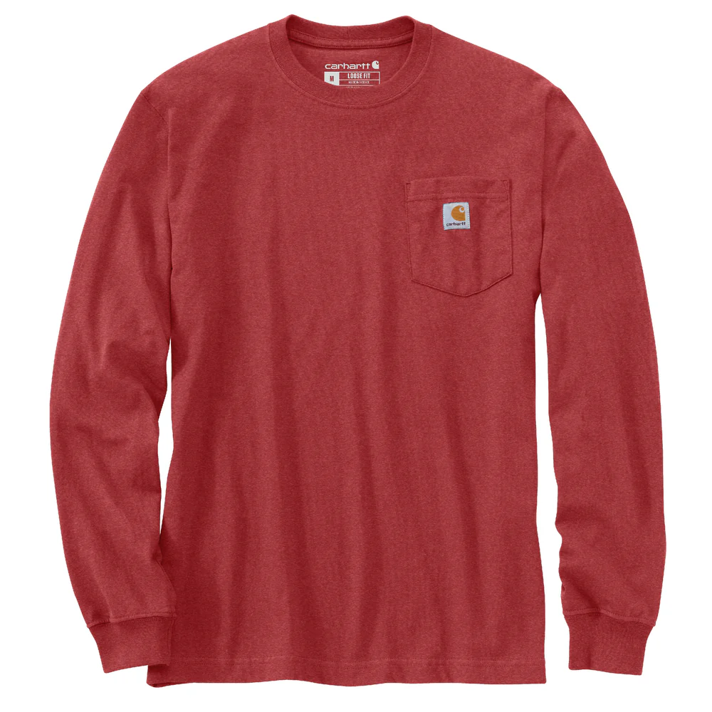 Loose Fit Heavyweight Long-Sleeve Pocket C Graphic T-Shirt - RA0-Crabapple Heather | Carhartt 106496 - Image 2