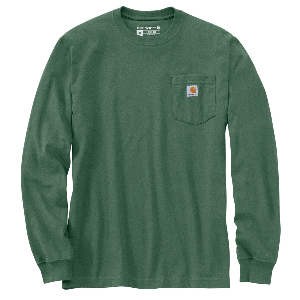 Loose Fit Heavyweight Long-Sleeve Pocket Deer Graphic T-Shirt - GI0-Frosted Balsam Heather | Carhartt 106365 - Image 2