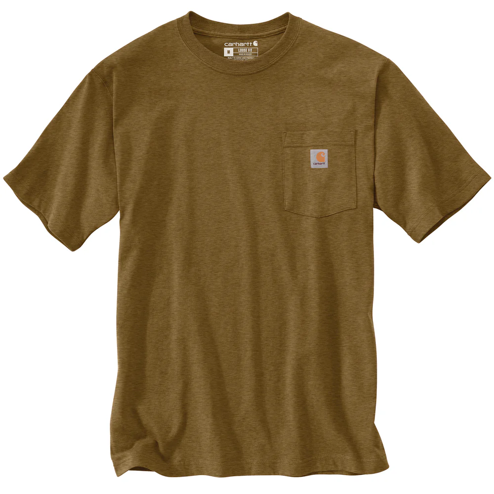 Loose Fit Heavyweight Short-Sleeve Pocket T-Shirt - B00-Oiled Walnut Heather | Carhartt K87