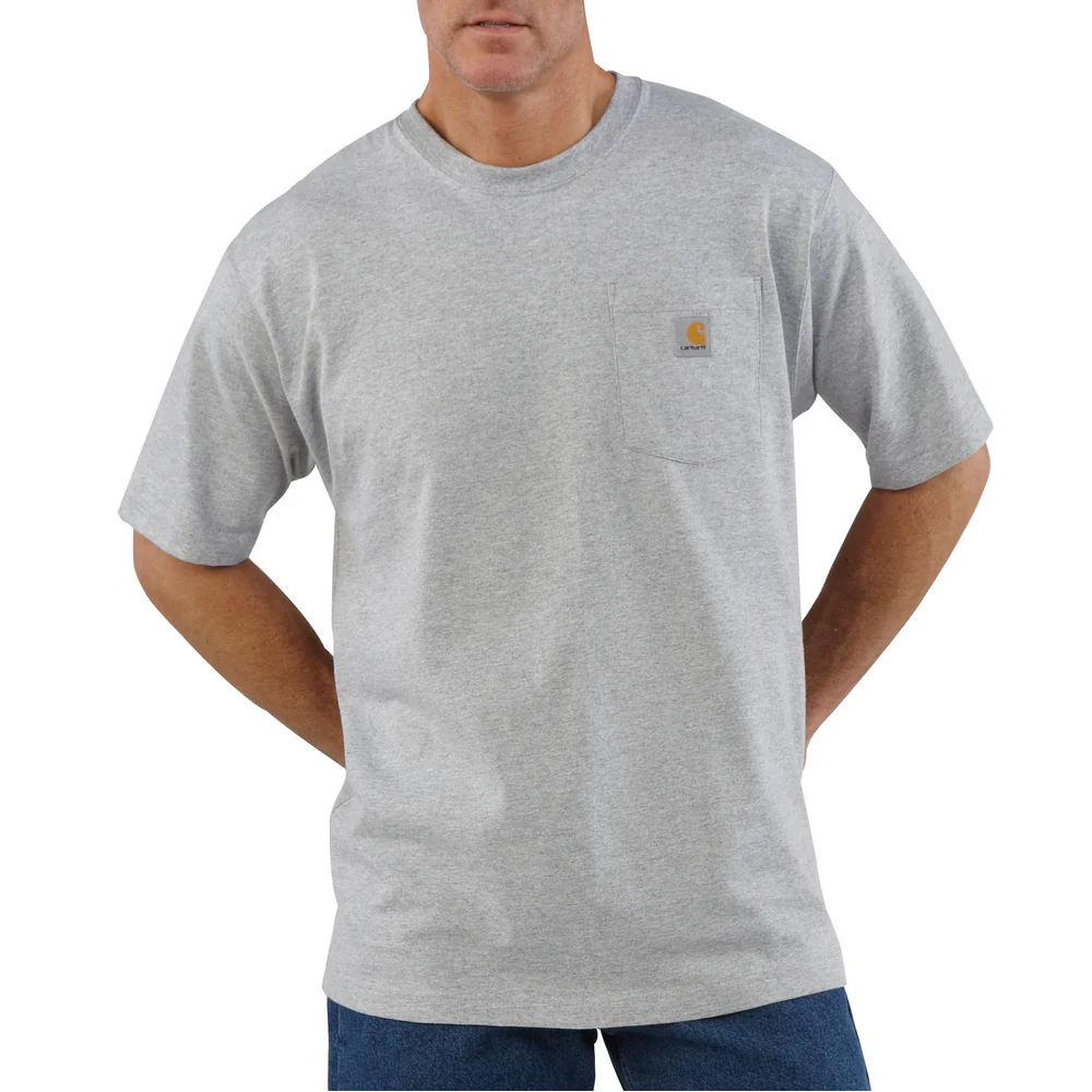 Loose Fit Heavyweight Short-Sleeve Pocket T-Shirt - HGY-Heather Grey | Carhartt K87