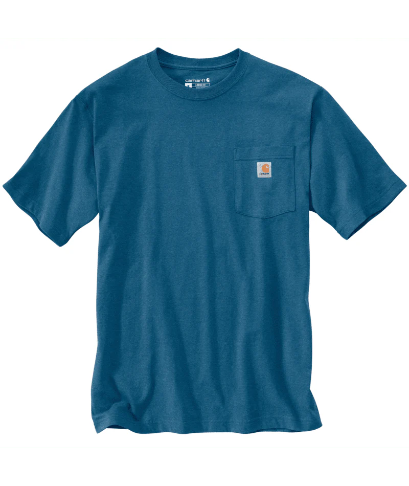 Loose Fit Heavyweight Short-Sleeve Pocket T-Shirt - HT0-Dark Tranquil Blue Heather | Carhartt K87