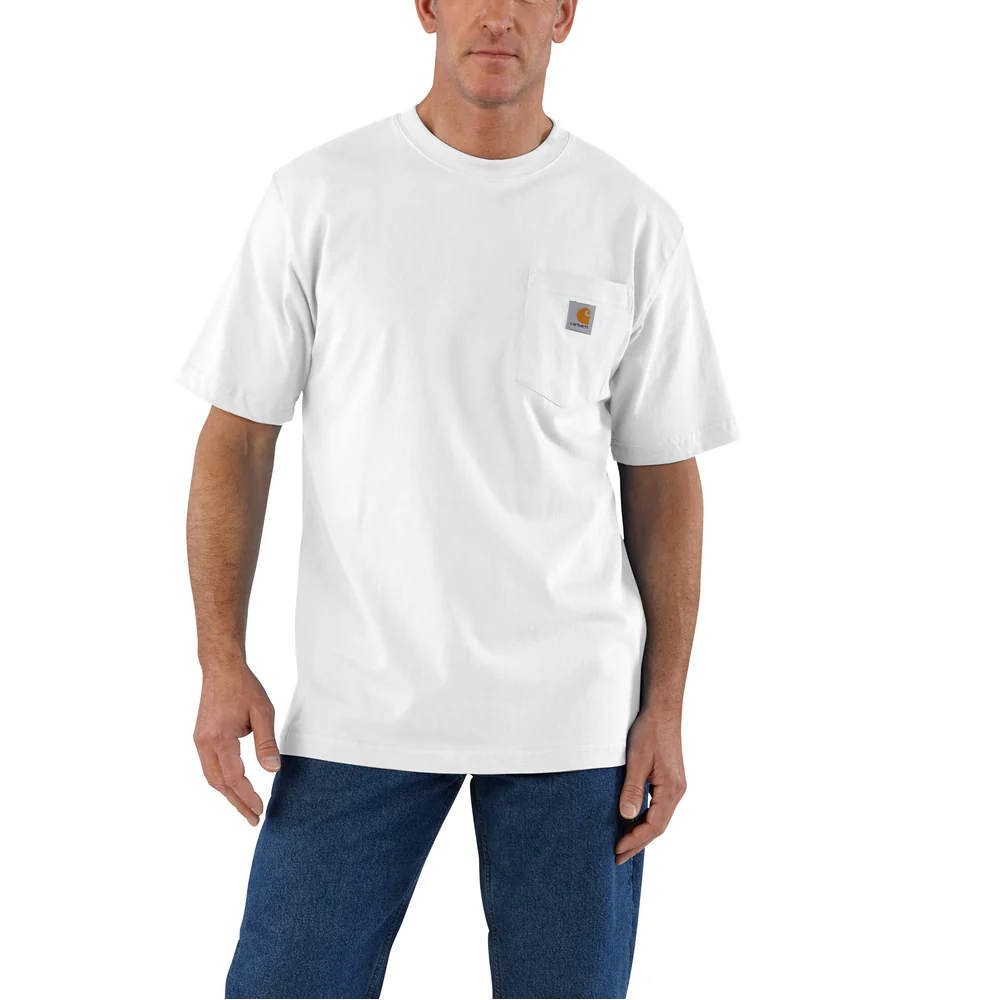 Loose Fit Heavyweight Short-Sleeve Pocket T-Shirt - WHT-White | Carhartt K87