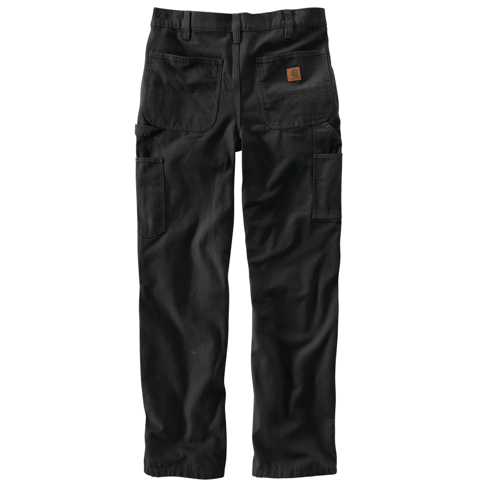 Loose Fit Washed Duck Flannel-Lined Utility Work Pant - BLK-Black | Carhartt B111