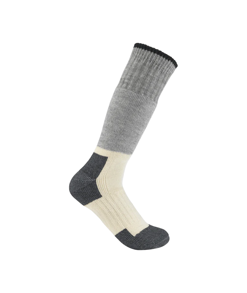 Men's Arctic Heavyweight Merino Wool Blend Boot Sock HBK-Heather Black | Carhartt SB9110M