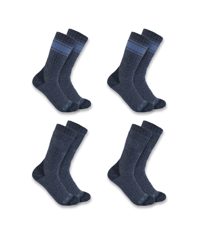 Men's Heavyweight Crew Sock 4 Pack AS3-Assorted03 | Carhartt SC1054M
