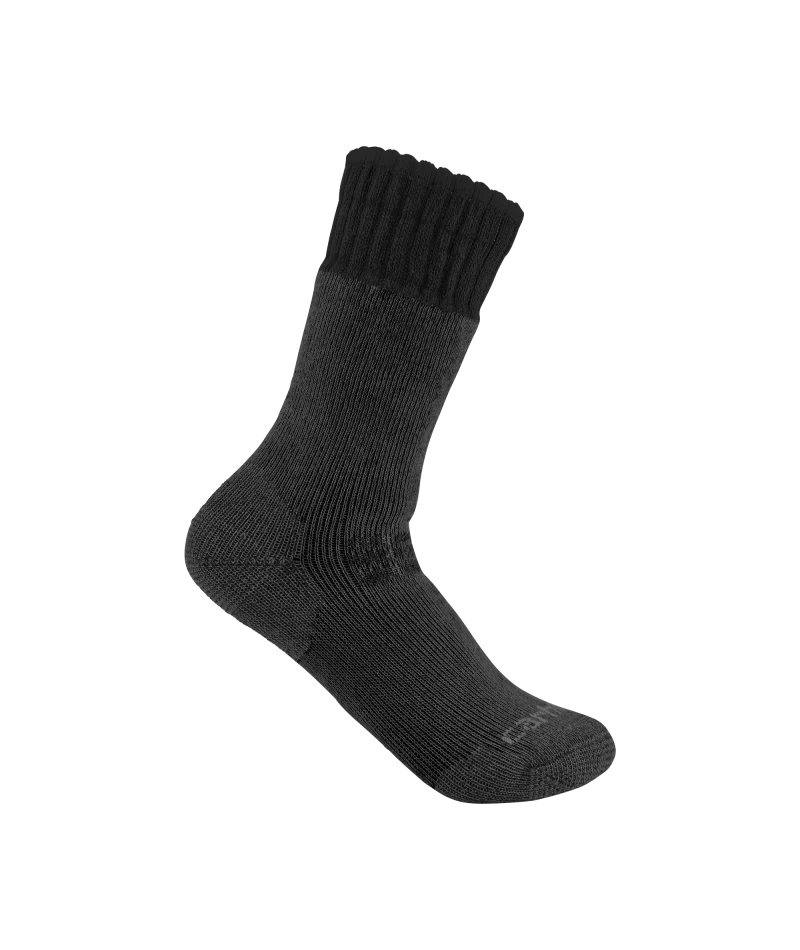 Men's Heavyweight Synthetic-Wool Blend Boot Sock BLK-Black | Carhartt SB6600M