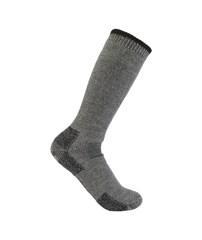 Men's Heavyweight Wool Blend Boot Sock CHR-Charcoal | Carhartt SB39150M
