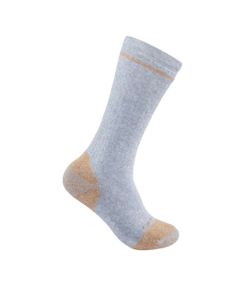 Men's Midweight Cotton Blend Steel Toe Boot Sock 2 Pack GRY-Grey | Carhartt SB5552M