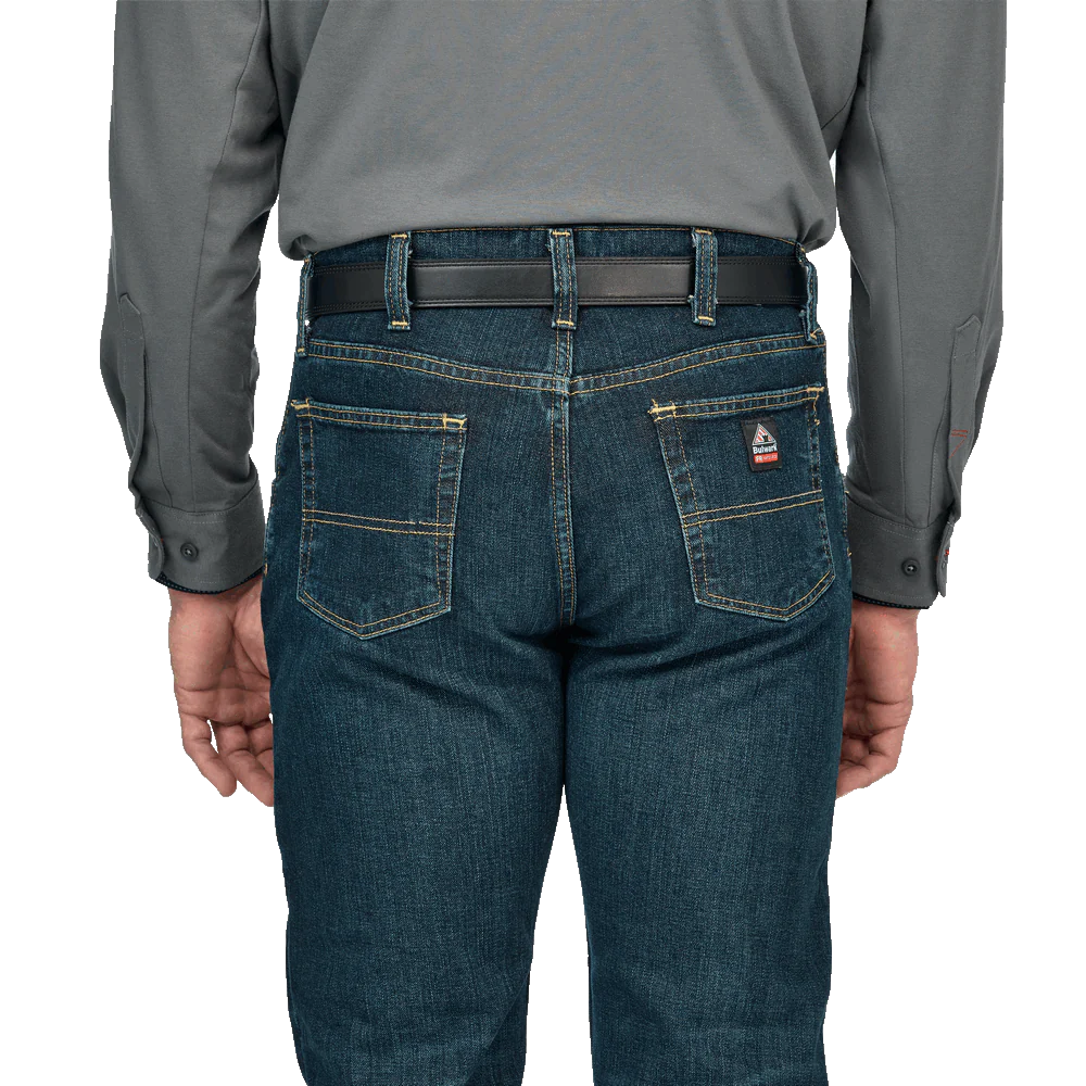 Mens Straight Fit Jean With Stretch - SD Sanded Denim | Bulwark PSJ4