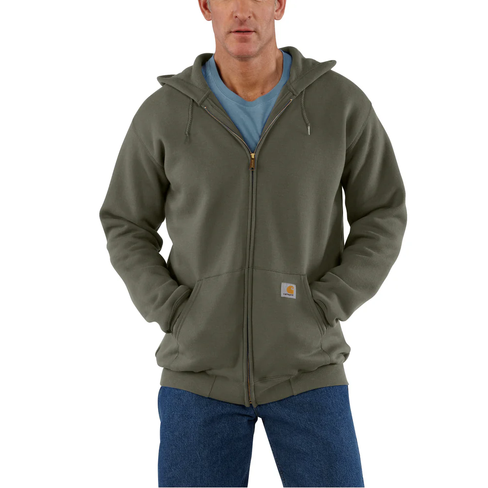 MIDWEIGHT HOODED ZIP FRONT SWEATSHIRT - 316-Moss | Carhartt K122