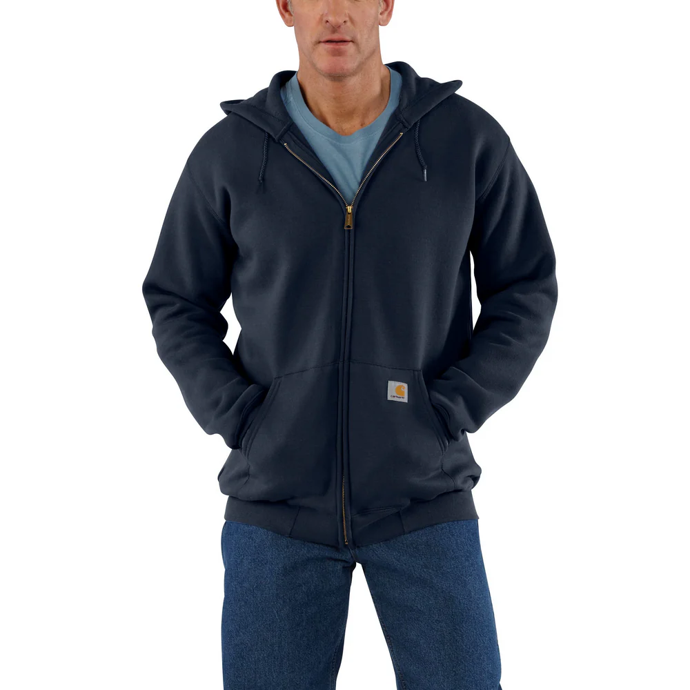 MIDWEIGHT HOODED ZIP FRONT SWEATSHIRT - 472-New Navy | Carhartt K122