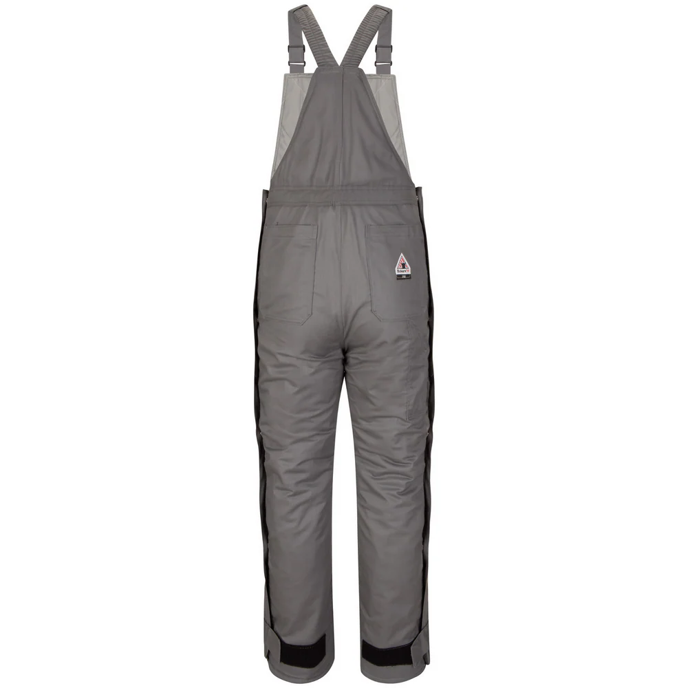 MIDWEIGHT INSULATED EXCEL FR BIB OVERALL - GY-Grey | Bulwark BLC8 - Image 2