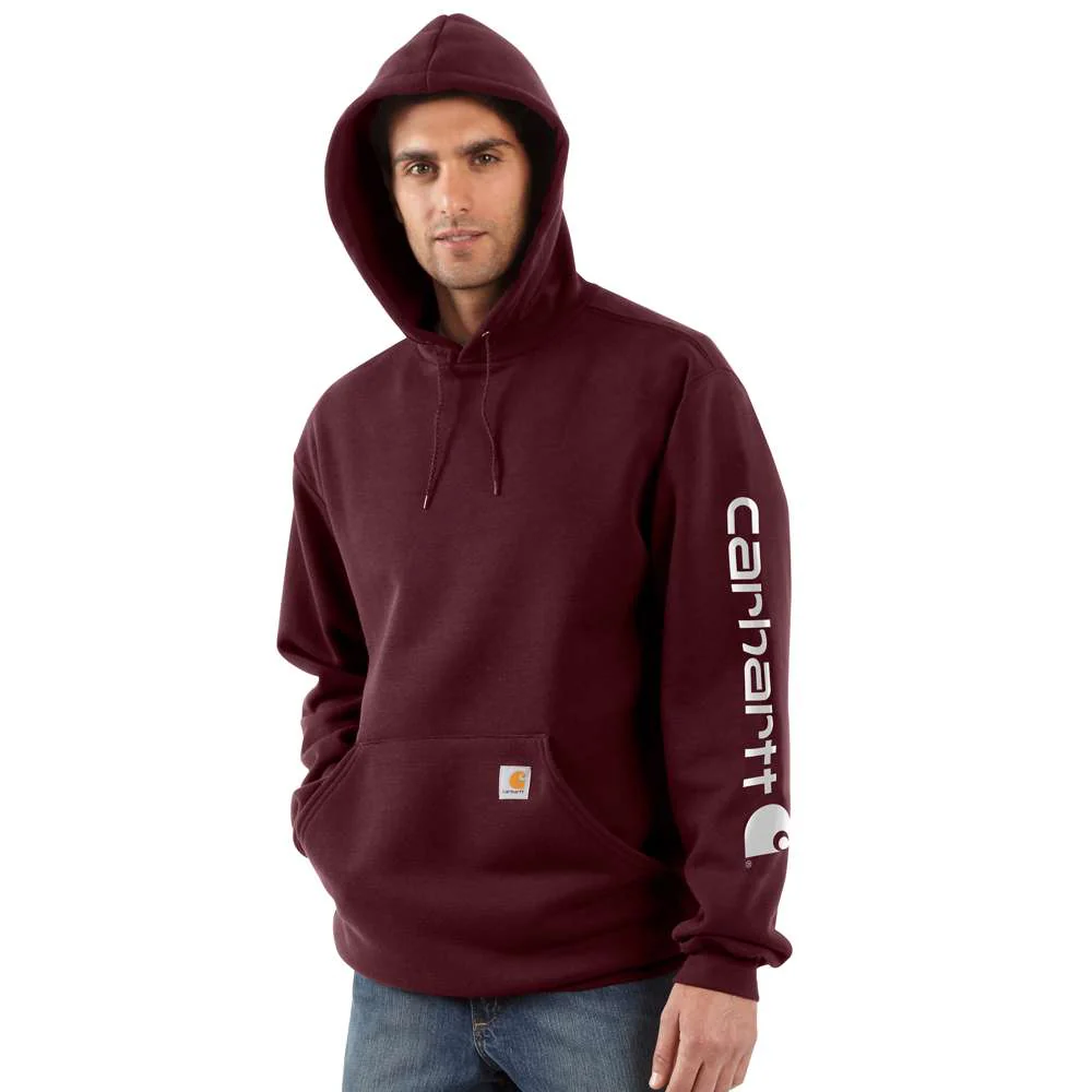 MIDWEIGHT SIGNATURE SLEEVE LOGO HOODED SWEATSHIRT - PRT-Port | Carhartt K288 - Image 4