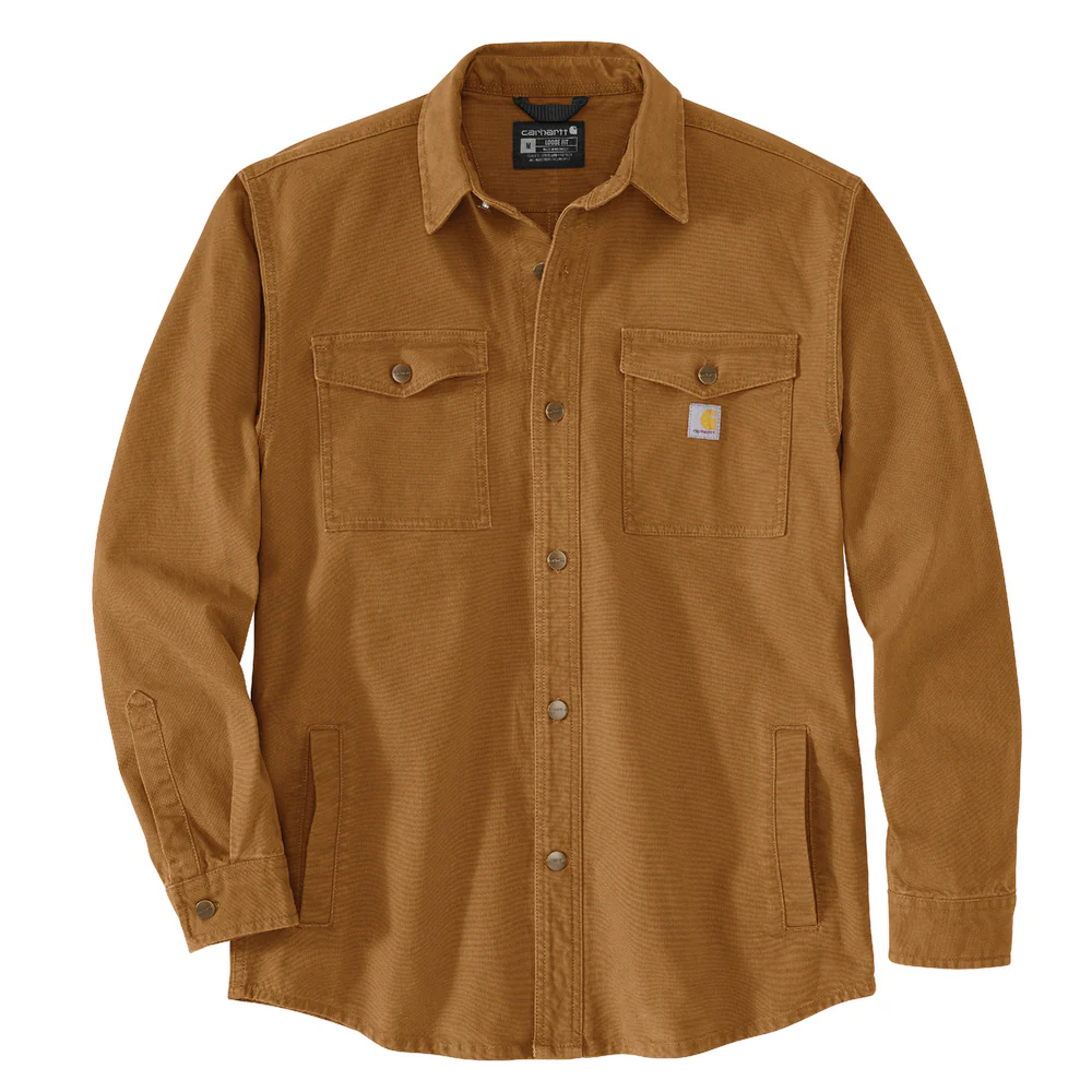 Montana Rugged Flex Loose Fit Heavyweight Duck Shirt Jac - BRN-Carhartt Brown | Carhartt 106384