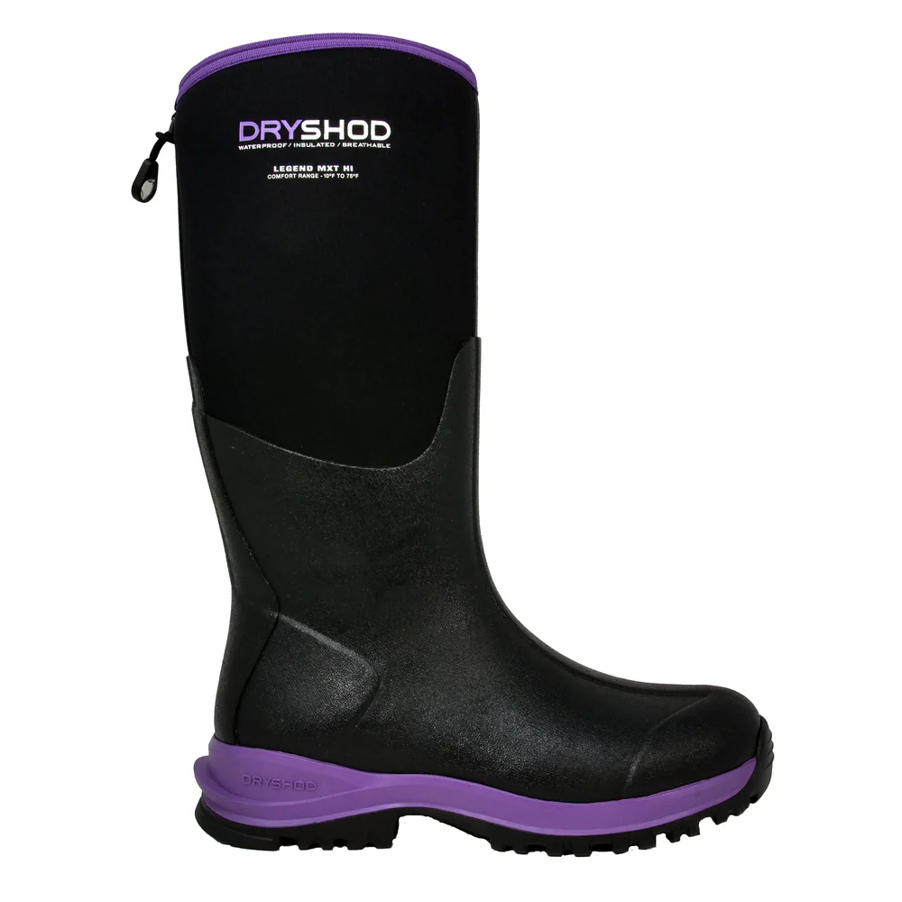MXT LEGEND ADVENTURE BOOTS - BKPP-Black &amp; Purple | Dryshod LGXWHBKPP - Image 2