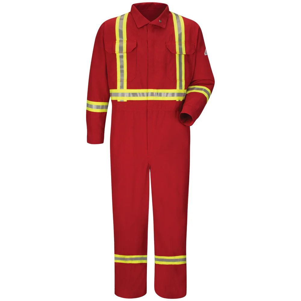 NOMEX FR DELUXE COVERALL WITH TRIM - RD-Red | Bulwark CNBC