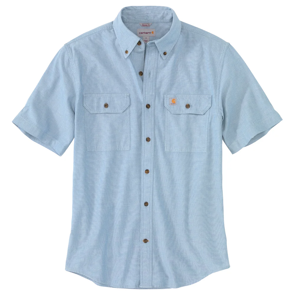 ORIGINAL FIT SHORT SLEEVE SHIRT - CBL-Blue Chambray | Carhartt 104369 - Image 2