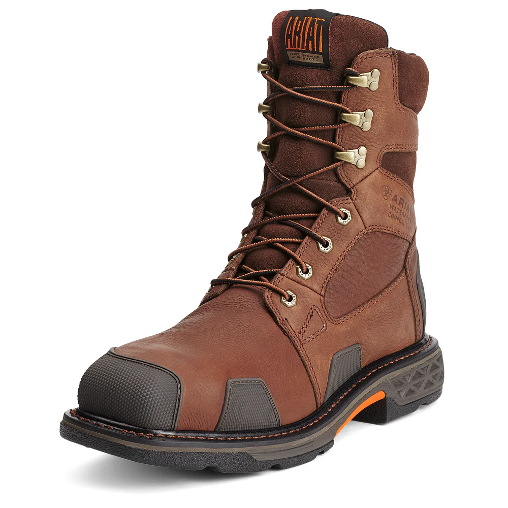 OVERDRIVE 8-INCH WIDE SQUARE COMPOSITE TOE WATERPROOF BOOT - 200-Brown | Ariat 10012940