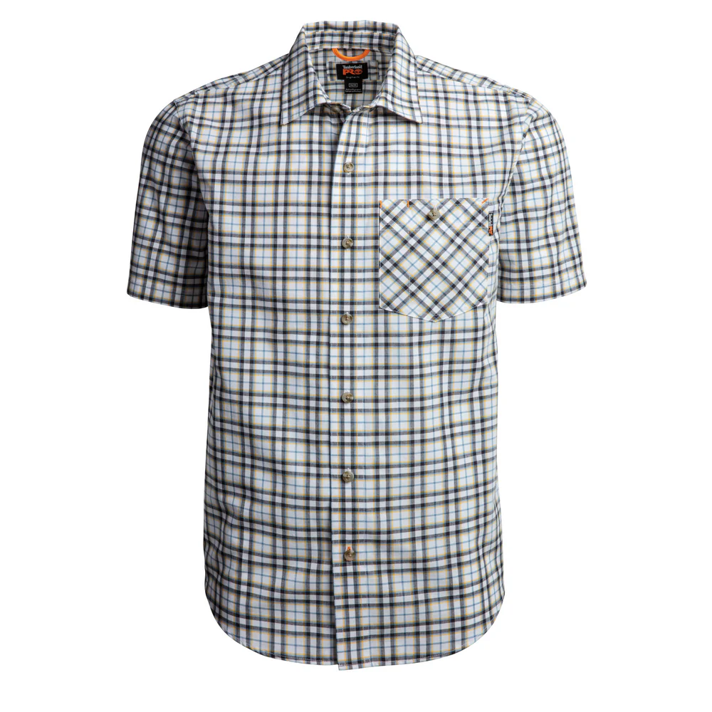 PLOTLINE SHORT-SLEEVE WORK SHIRT (BIG/TALL) - X59-Dark Navy Frye Island Plaid | Timberland PRO TB0A1VDZ