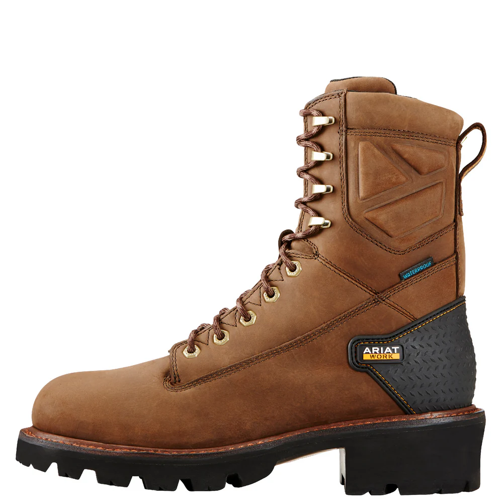 POWERLINE 8-INCH WATERPROOF BOOT - 200-Brown | Ariat 10018563 - Image 2