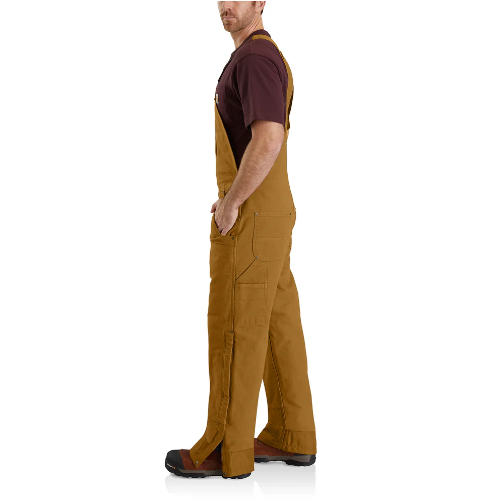 QUILT LINED WASHED DUCK BIB OVERALLS - BRN-Carhartt Brown | Carhartt 104031 - Image 5