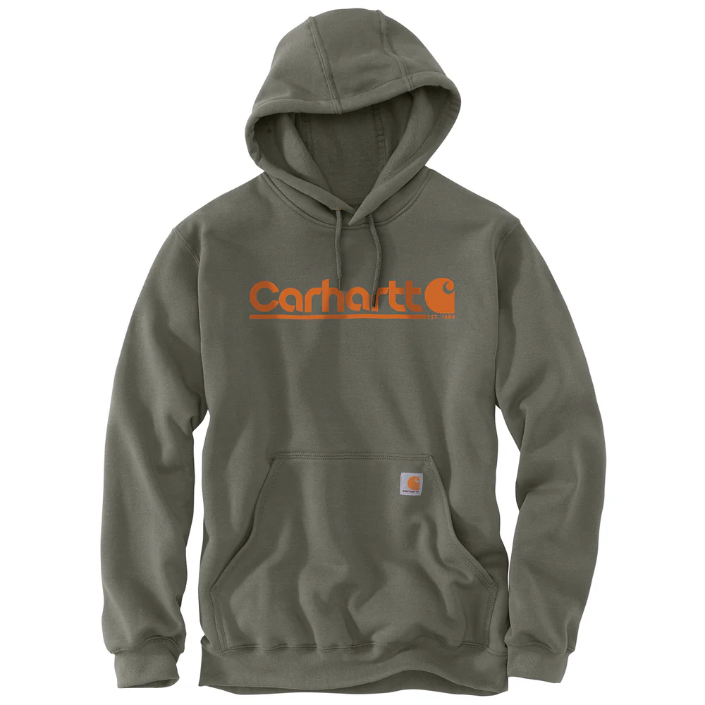Rain Defender®Loose Fit Midweight Logo Graphic Sweatshirt - DOV-Dusty Olive | Carhartt 106793