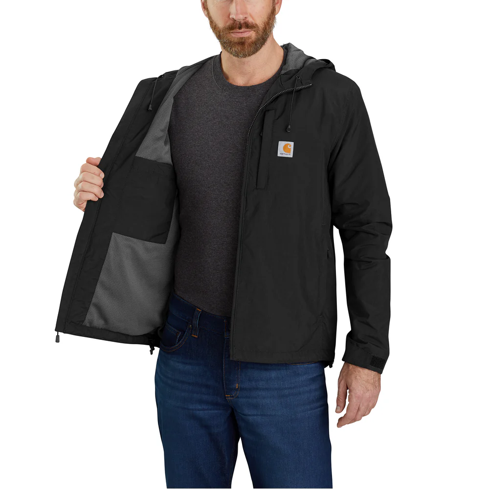 Rain DefenderĀ® Relaxed Fit Lightweight Jacket - N04-Black | Carhartt 104671 - Image 2