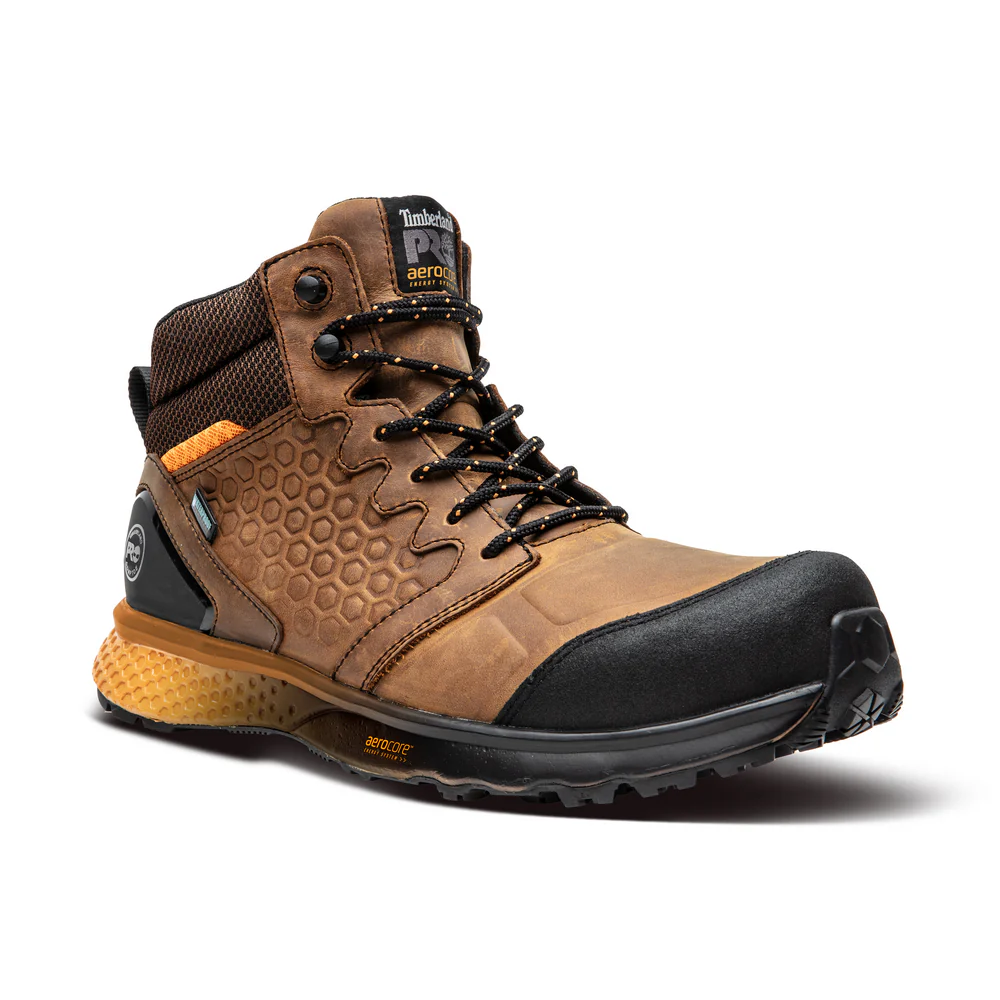 REAXION COMPOSITE TOE WATERPROOF SHOE - 214-Brown Orange | Timberland PRO TB0A1ZR1