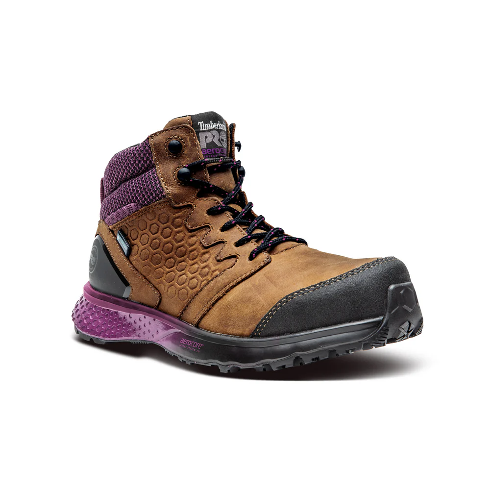 REAXION WATERPROOF COMPOSITE TOE SHOE - 214-Brown Purple | Timberland PRO TB0A219B