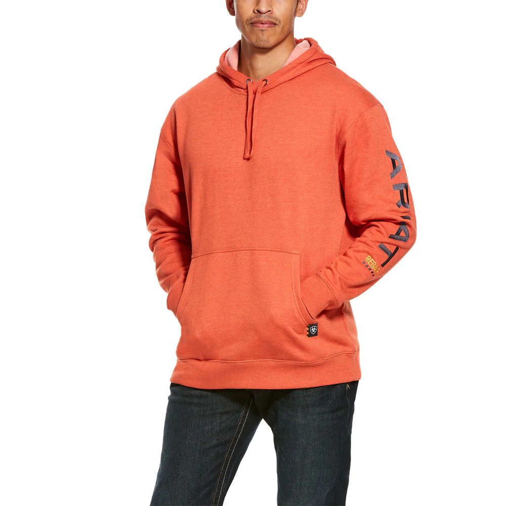 REBAR ARM GRAPHIC HOODIE - 600-Red | Ariat 10027809