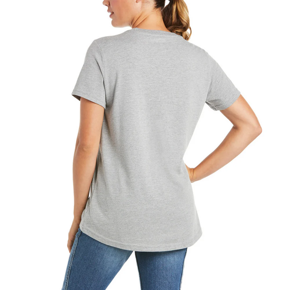 REBAR COTTON STRONG LOGO SHORT-SLEEVE TEE - 020-Gray | Ariat 10035283 - Image 2