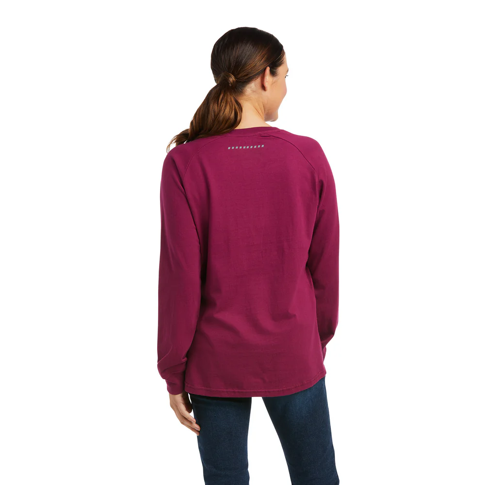 REBAR COTTON-STRONG LONG-SLEEVE T-SHIRT - 500-Purple | Ariat 10037435 - Image 2