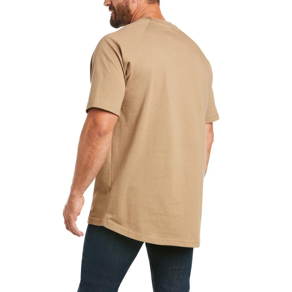 REBAR COTTON STRONG SHORT-SLEEVE T-SHIRT - 250-Beige/Khaki | Ariat 10035008 - Image 2