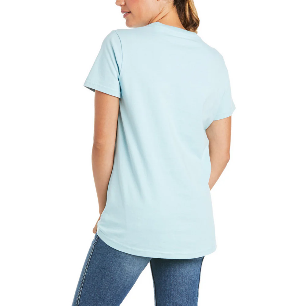 REBAR COTTON STRONG SHORT-SLEEVE TOP - 400-Blue | Ariat 10035412 - Image 2