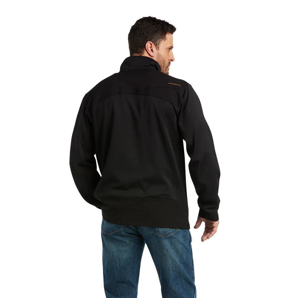 REBAR DRI-TECH FLEECE FULL-ZIP HYBRID JACKET - 001-Black | Ariat 10037599 - Image 2